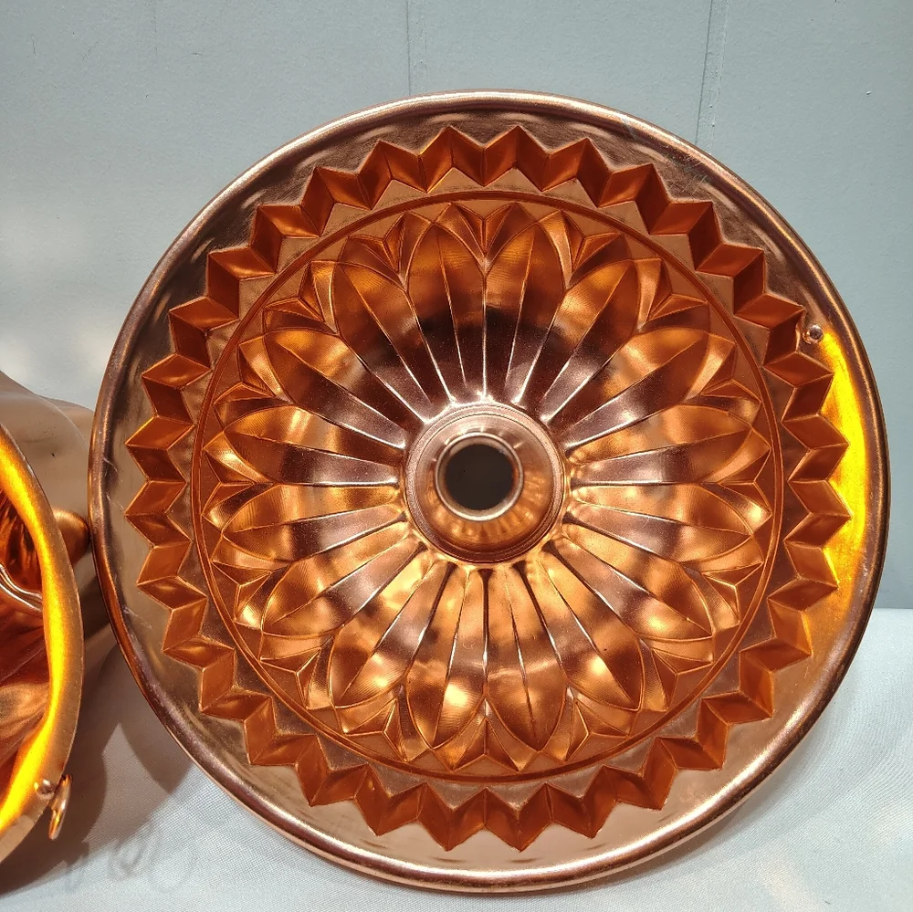 Copper Cake Molds Set of‎ 2 Jello Mold Vintage Farmhouse Country Decor
